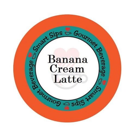 Smart Sips Coffee Banana Cream Latte Single Serve Cups, 48 Count, Compatible With All Keurig K-cup Machines
