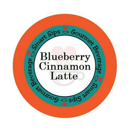 Smart Sips Coffee Blueberry Cinnamon Latte Single Serve Cups, 48 Count, Compatible With All Keurig K-cup Machines
