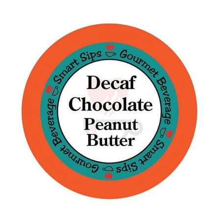 Smart Sips Coffee Decaf Chocolate Peanut Butter Flavored Coffee Single Serve Cups, 48 Count, Compatible With All Keurig K-cup Machines, Decaffeinated Flavored Coffee