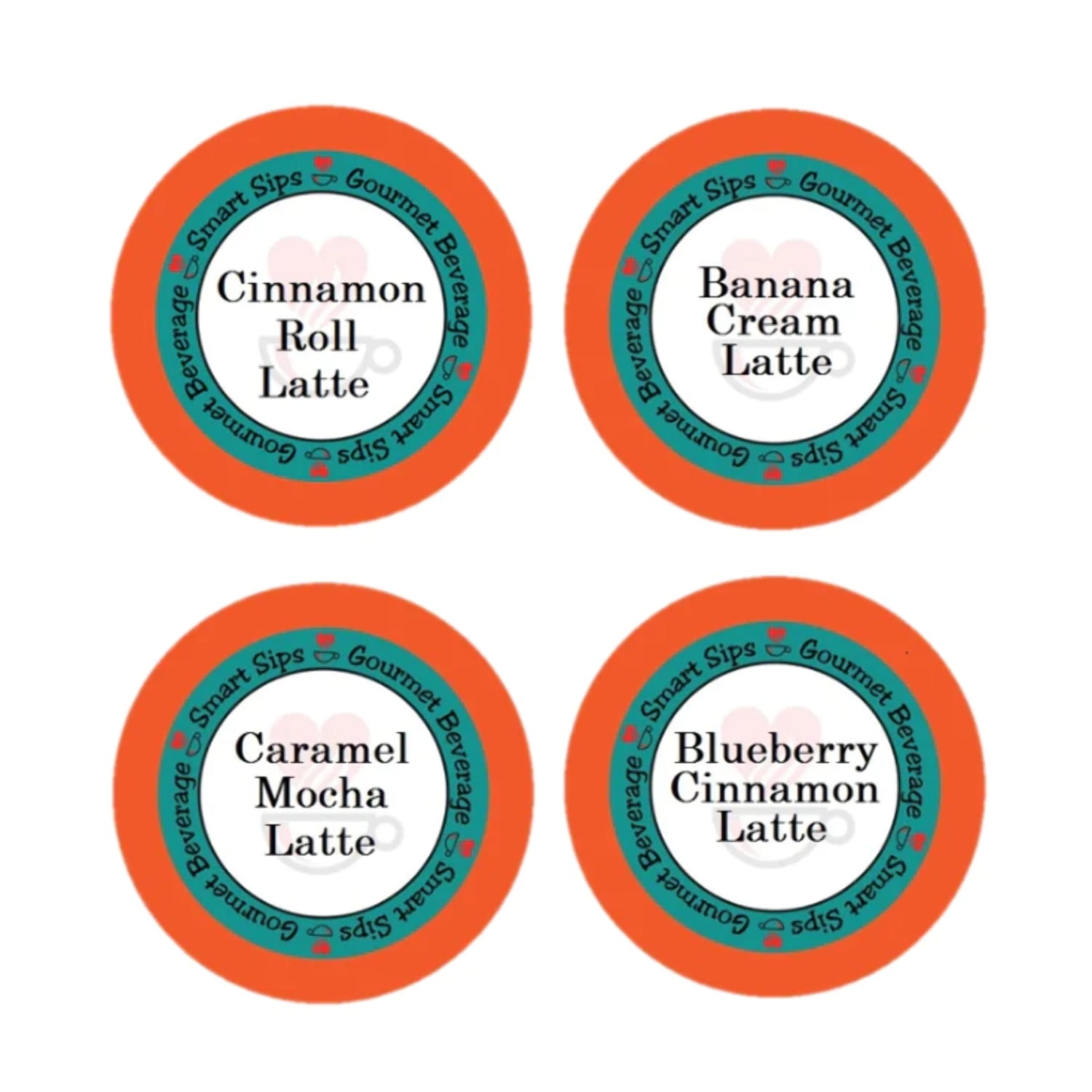 Smart Sips, Latte Variety Gourmet Sampler - Caramel Mocha Latte, Banana  Cream Latte, Blueberry Cinnamon Latte, Cinnamon Roll Latte , 24 Count Pods,  Compatible with Keurig K-cup Machines - Walmart.com