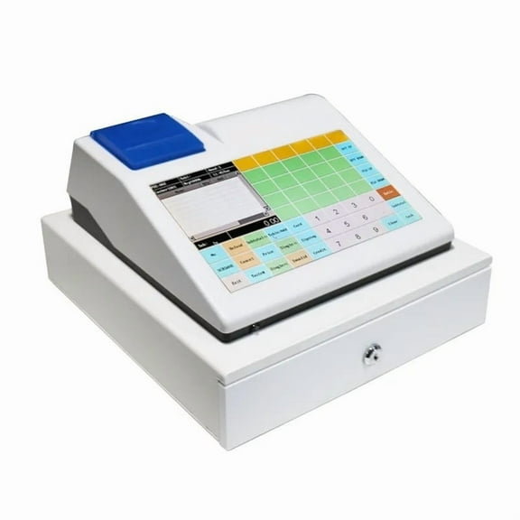 Smart Small Cash Register, 11-inch Touch Screen English Fast Food Milk Tea Electronic Cash Register ,Perfect Design