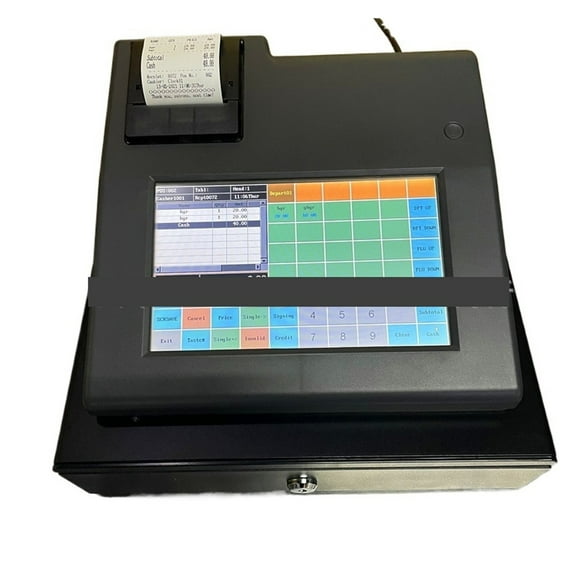 Smart Small Cash Register, 9-inch Touch Screen English Fast Food Milk Tea Electronic Cash Register ,Perfect Design