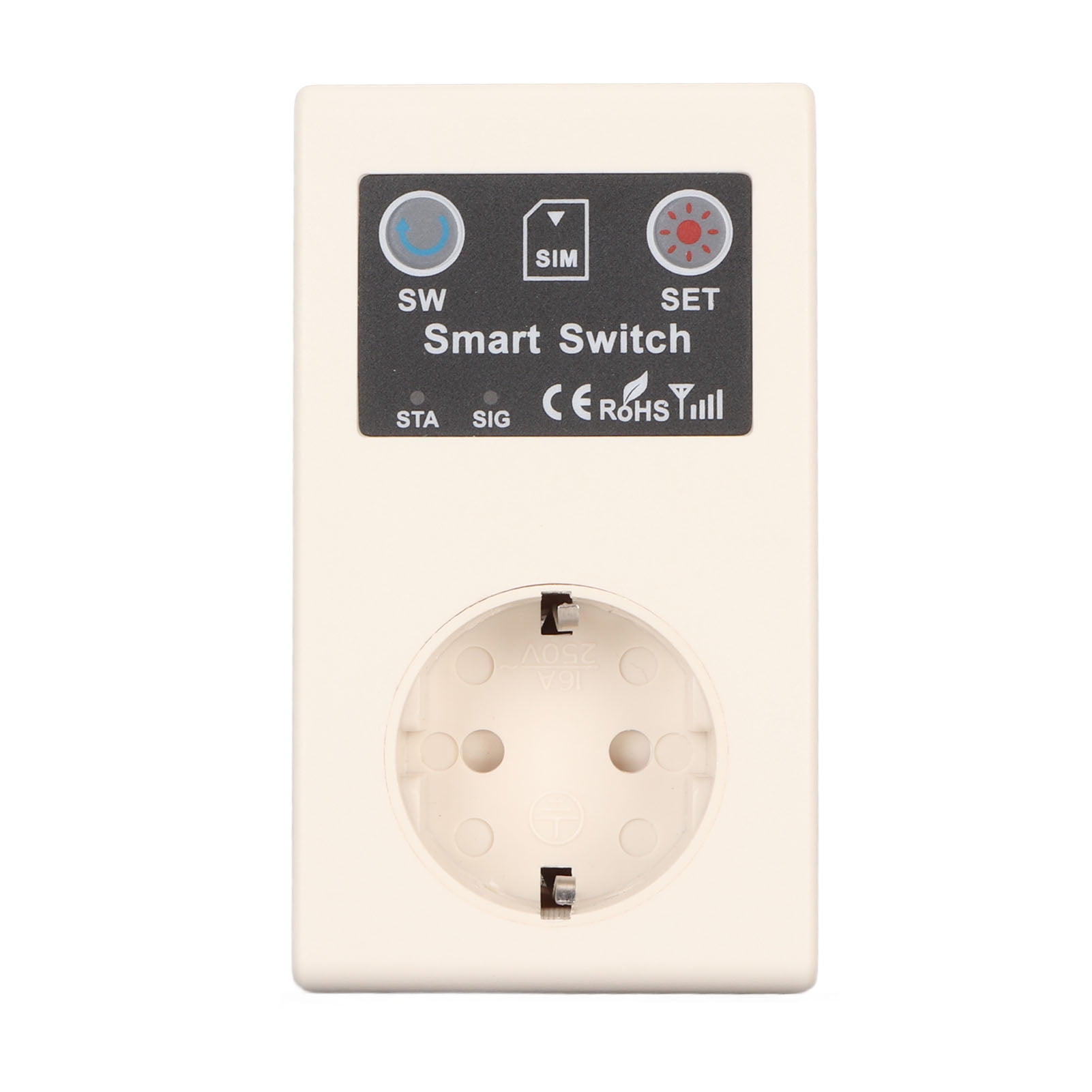 Smart Socket 16A ABS APP Remote Control Power Outlet for Pumps Routers Home Appliances EU Plug