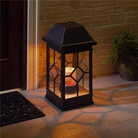Smart Solar 22" San Felipe Estate Bronze Pillar Candle Outdoor