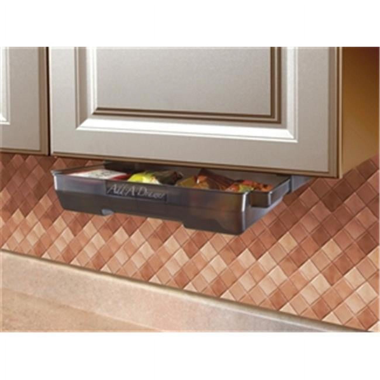 Pull Out Cabinet Organizer Under Shelf Drawer Sliding Drawer Storage Box  For Kitchen, Bathroom, Home (Gray,L:23.7*22.8*7.0cm) 
