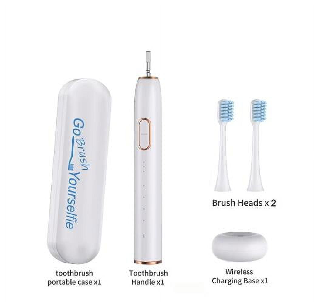 Smart Sonic Electric Toothbrush Ultrasound IPX7 Rechargeable Tooth ...