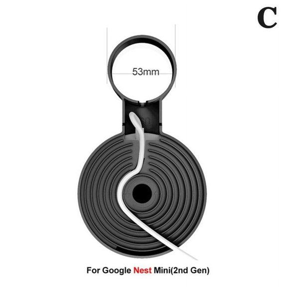 Smart Speaker Wall Mount Bracket for Google Nest Mini & Home Mini, Space Saving Cord Management