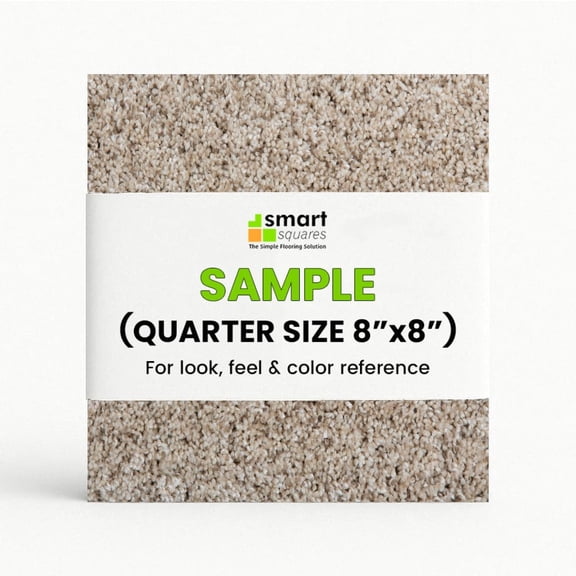 Smart Squares Easy Street Peel and Stick Carpet Tile Sample, Made in USA, Padded, 720 Oxford