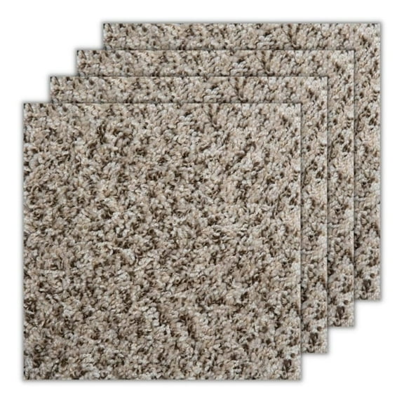 Smart Squares in A Snap Premium Made in The USA Carpet Tiles 18x18 Inch, Soft Padded, Seamless Appearance, Peel and Stick for Easy DIY Installation (10 Tiles - 22.5 Sq Ft, 537 Crystal)