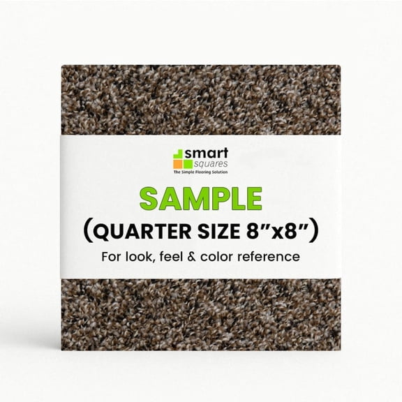 Smart Squares in A Snap Carpet Tile Sample, 8 x 8 in., Peel and Stick, 383 Rustic Charm
