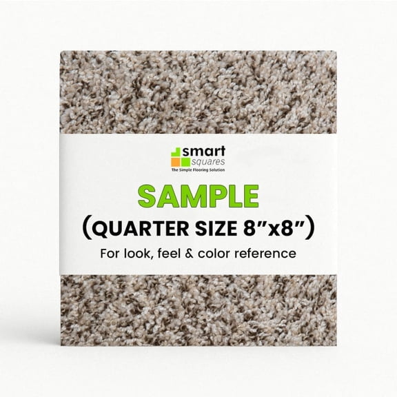 Smart Squares in A Snap Carpet Tile Sample, 8 x 8 in., Peel and Stick, 537 Crystal