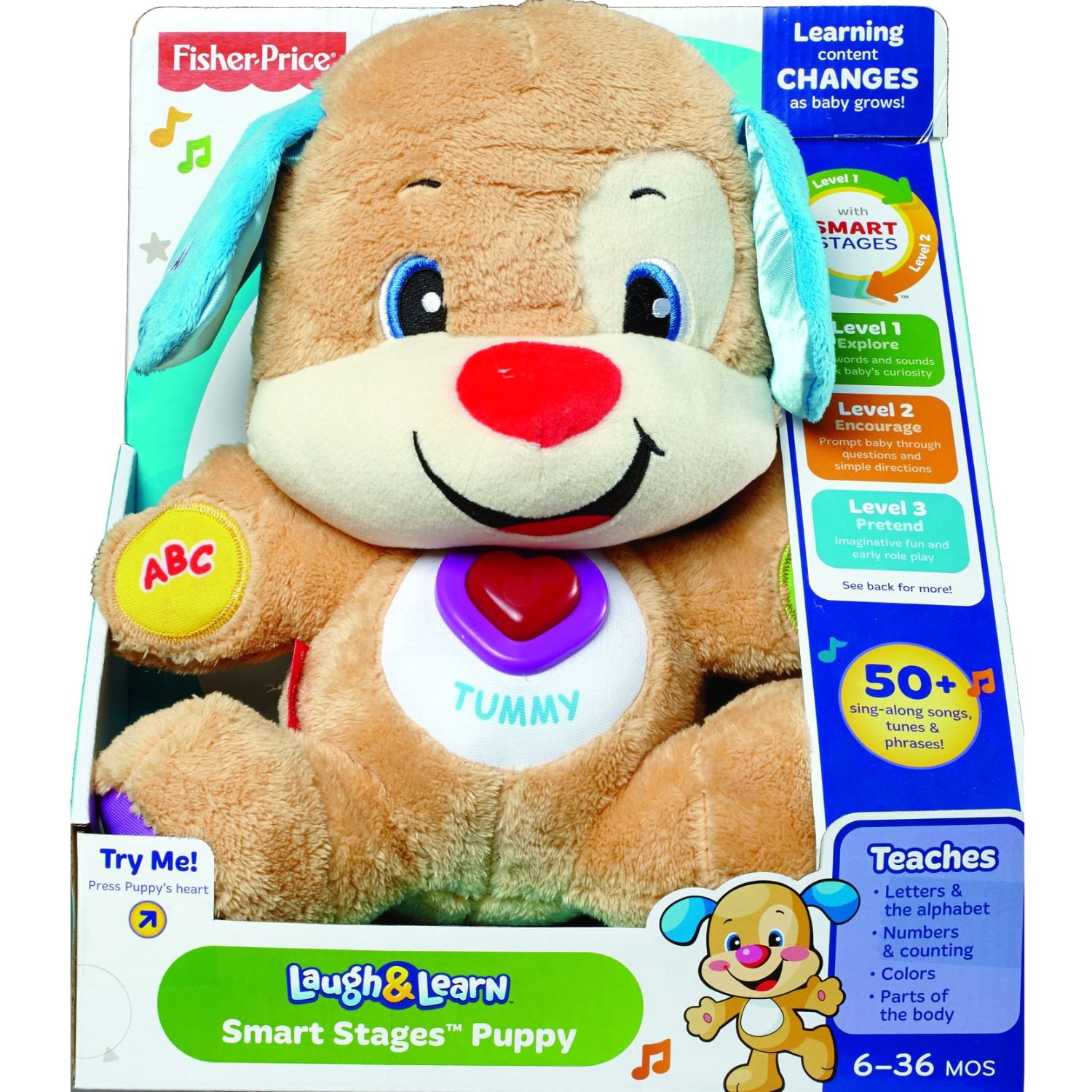 Fisher-Price Plush Baby Toy With Lights And Smart Stages Learning Content,  Laugh & Learn Puppy