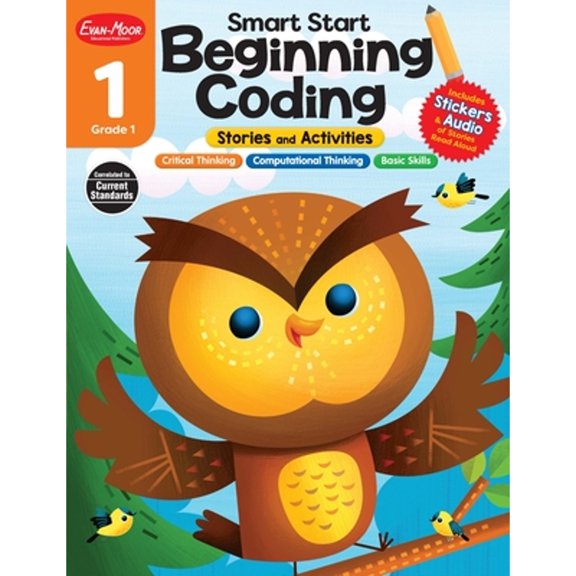 Pre-Owned Smart Start: Beginning Coding Stories and Activities, Grade 1 (Paperback) by Evan-Moor Educational Publishers