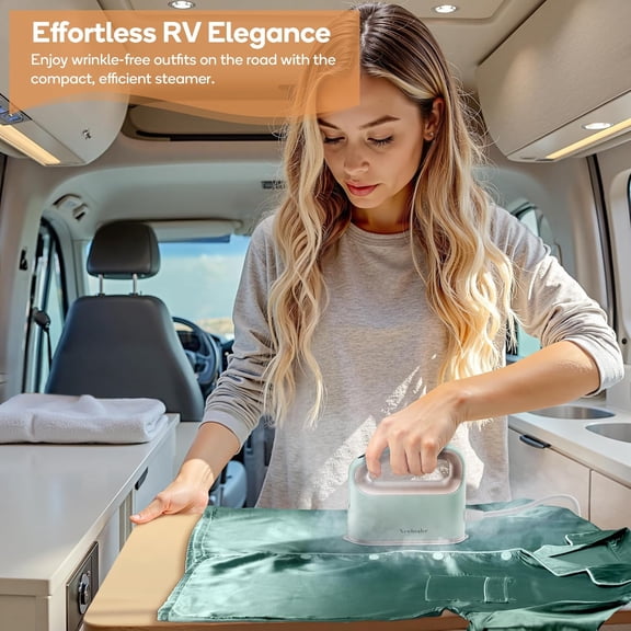 Smart Steam Iron for Clothes - 1200W Professional-Grade Turbocharged 3 Steam & 3 Dry Heat Modes, 45s Heat-Up, 6oz Tank, Auto-Off, Nonstick Ceramic Soleplate for Home, RV & Hotel (120V Only)