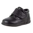 thumbnail image 1 of Smart Step Toddlers' Wide Width Hook and Loop Leather Walking Shoes - Black, 7, 1 of 8