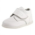 thumbnail image 1 of Smart Step Toddlers' Wide Width Hook and Loop Leather Walking Shoes - White, 6.5, 1 of 8