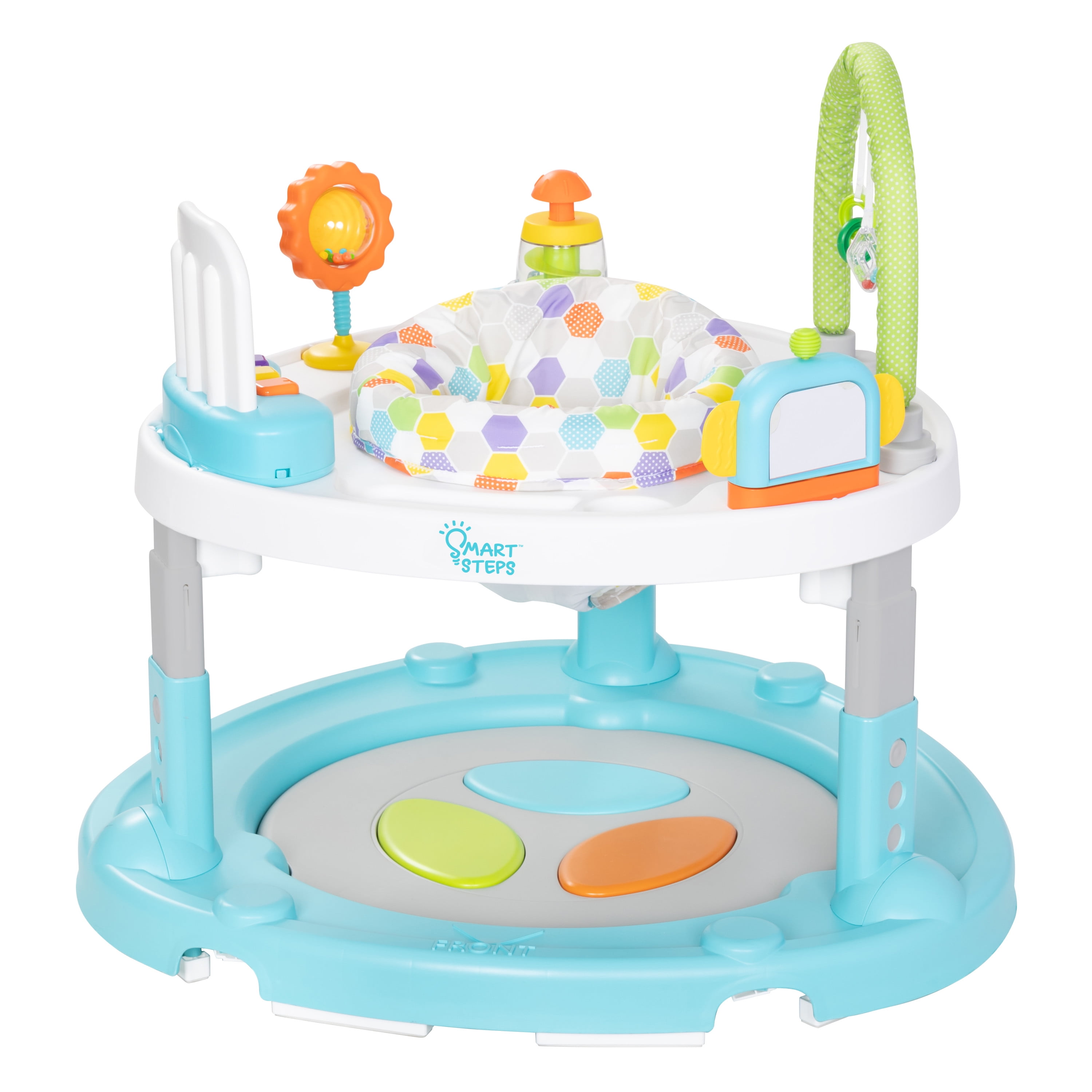 Bright Starts Bounce Bounce Baby 2-in-1 Activity Center Jumper & Table - Playful  Pond (Green), 6 Months+ 