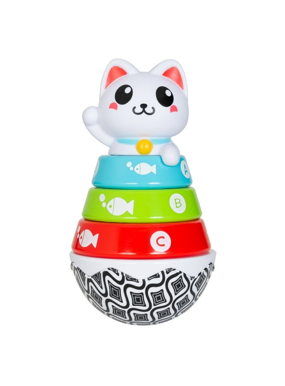 Smart Steps by Baby Trend Stack-a-Cat Stacking Ring Interactive Toy