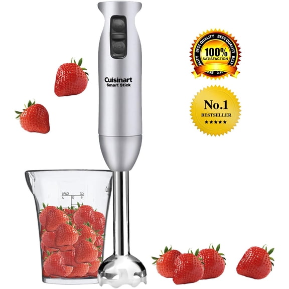 Smart Stick 200 Watt 2 Speed Hand Blender, Brushed Chrome