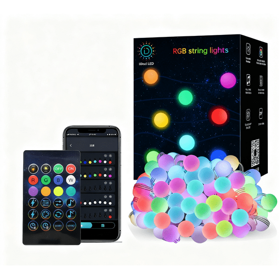 Smart String Lights, 66ft 132LED Color Changing RGBIC Twinkle Starry Light with Bluetooth APP & Remote Control, DIY & Music Sync, Indoor Outdoor Decor for Christmas Tree, Holiday, Bedroom, Party