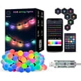 thumbnail image 1 of Smart String Lights USB Powered, 16ft 25 LED Color Changing Globe Fairy Lights, Bluetooth APP & Remote Control, DIY Color, Music Sync Decorative for Bedroom Christmas Tree Tent Indoor Outdoor, 1 of 5
