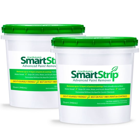 Smart Strip Advanced Paint Remover - Strips Up to 15 Layers of Acrylic, Latex, Oil, & WaterBased Paints, Varnishes, Stains, & Coatings Usually in One Application - DIY Friendly - 2 Quarts