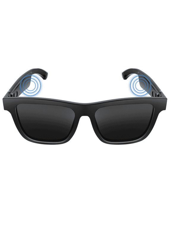 Smart Sunglasses, Audio Bluetooth Sunglasses with Dual Stereo Speakers, Voice Control - Athletic/Outdoor UV Protection and Sweatproof, Unisex