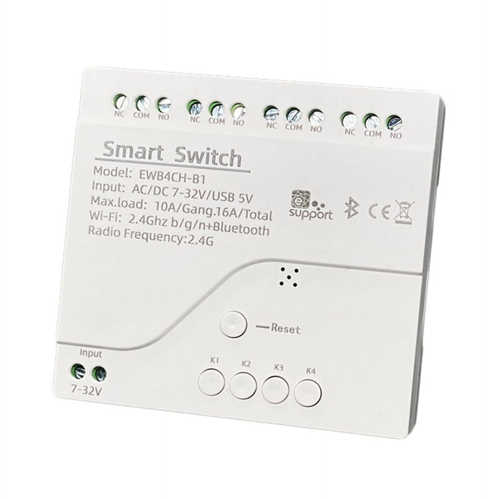 Smart Switch 4 Channel Smart WiFi Bluetooth Wireless Dry Contact Relay ...