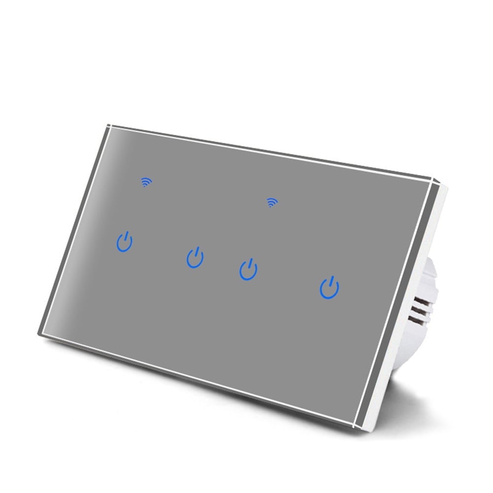 Smart Switch Panel Wifi Touch Switch For Tuya App Remote Control Glass Panel 4 Gang