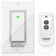 Smart Switch with Remote Control with Alexa/Google Home Light Smart Home Electrical Switch Single-Pole 2.4GHz Wi-Fi Timer Wall Switch Neutral Wire Needed