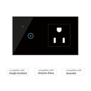 Smart Switch,Wall Outlet With Remote Voice Wi-fi Switch Outlet Switch Compatible With App Remote Voice Dsfen Mewmewcat Switch 95-250v App Iuppa Wifi