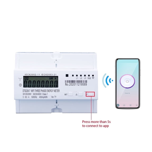 Smart TUYA 3P 4 Wire Energy Meter 50/60Hz Timer Power Consumption Monitor KWh Meter Wattmeter ,Easy to Install