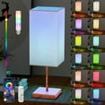 thumbnail image 1 of Smart Table Lamp for Bedroom with RGB Colorful changing APP Control & Music Sync Timer, 1 of 8