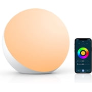Smart Table Lamp, Dimmable Desk Lamp with App/Voice Control, LED RGB Color Changing Touch Lamp, Night Lamp for Bedroom Compatible with Alexa