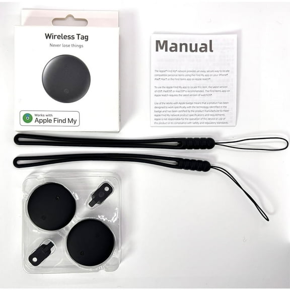 Smart Tag Bluetooth Luggage Tracker, IP68 Waterproof Air Tracker Works with Find My (iOS Only), Finder Locator for Keys, Luggage, Backpack, Wallet - Not for Android Devices (2 Pack)