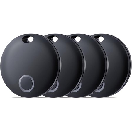 Smart Tag, Bluetooth Luggage Tracker. Works with Find My (iOS Only), Item Locator for Key, Luggage, Backpack, Wallet, IP67 Waterproof, 4 Pack