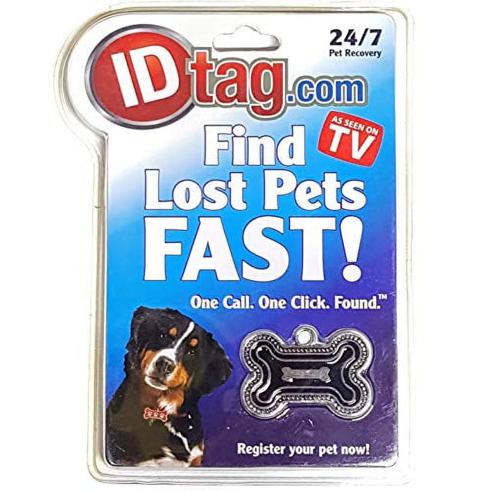 Smart Tag Pet ID Tag Enameled Medium Black Bone
