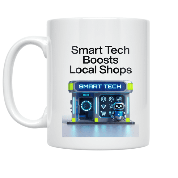 Smart Tech Boosts Local Shops - Community Supporter - 11 oz Ceramic Coffee Mug