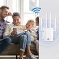 thumbnail image 1 of Smart Tech Clearance! Qiaocaity WiFi Extender WiFi Booster 1200Mbps WiFi Amplifier WiFi Range Extender Dual Band Wifi Router Repeater For Home 2.4GHz & 5GHz, 1 of 7