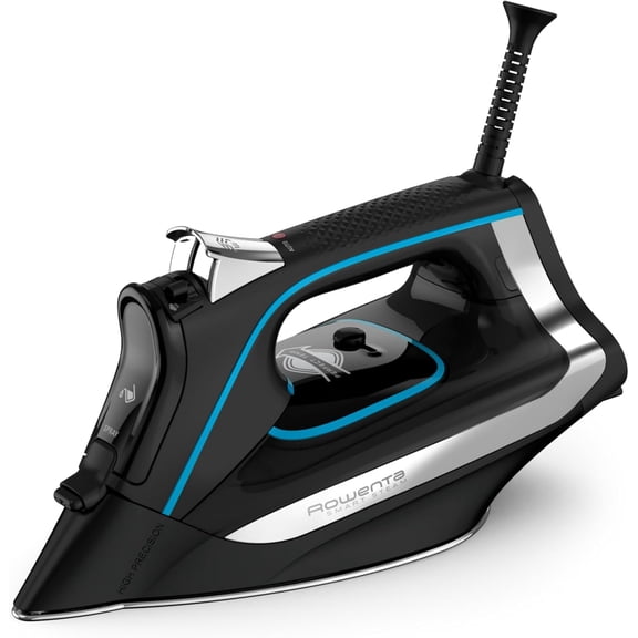 Smart Temp Stainless Steel Soleplate Steam Iron with 380 Microsteam Holes, 1725 Watts, Auto-Off, Fabric Steamer, Black Bestseling