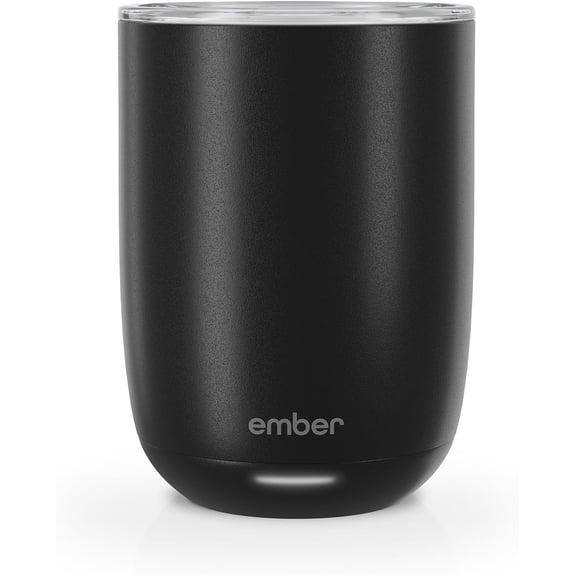 Smart Temperature Control Cup, 14 oz, App-Controlled Heated Coffee Cup with Lid, Espresso Mug with 90 Min Battery Life, Black
