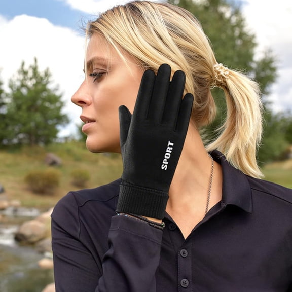 Smart Temperature Control Heated Gloves, Universal Size USB Electric Winter Gloves with Touchscreen for All Outdoor Winter Sports Black