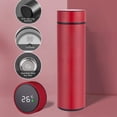thumbnail image 1 of Smart Temperature Display Stainless Steel Insulated Water Bottle Leakproof Thermos Cup Portable Travel Mug Hot Cold Beverage Container, 1 of 7