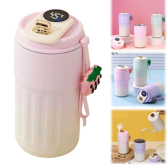 Smart Temperature Display Thermos Cup With Gradient Powder