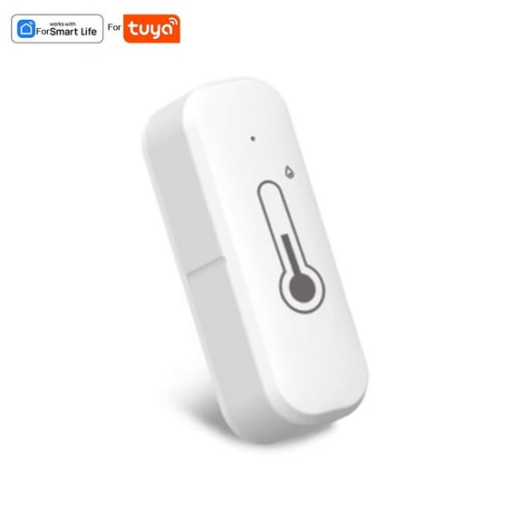 Smart Temperature Humidity Sensor, WiFi & Indoor Thermometer Hygrometer With Real-Time Monitoring, High Low Temp Alarm For Tuya Smart Home, White