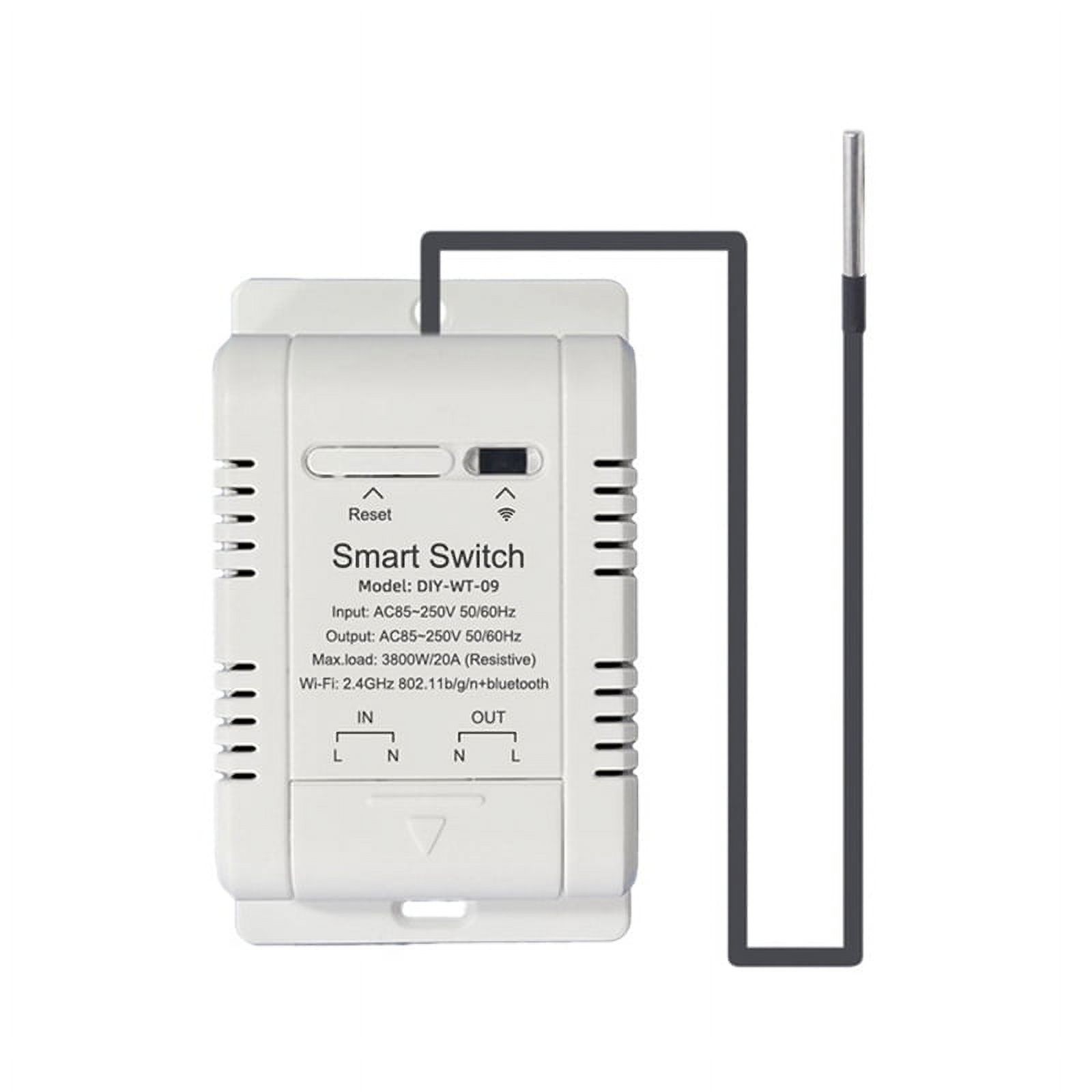 Smart Temperature Switch WIFI 20A with Temperature Sensor RealTime