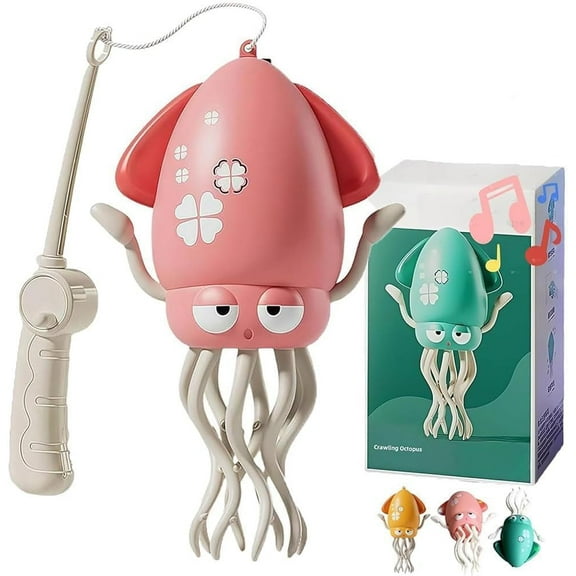 Smart Tentacle Explorer, Electric Dancing Octopus Squid Toy, Wiggly Wonder Octopus Toy with LED Lights and Music, Swing Avoidanceoctopus Obstacle for Indoor Play(Green)