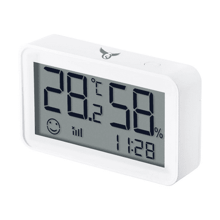 Smart Thermometer Hygrometer: Wi-Fi Enabled Room Temperature Monitor with APP Alerts, Linkable to Humidifiers and Temperature Regulation Devices, Simple Elegant Design, White