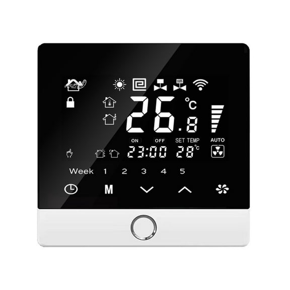 Smart Thermostat 220V For App And Voice Control Digital Heating Controller With Programmable Mode, Group Control, Temperature Calibration Flame Retardant PC(white electric floor heating)