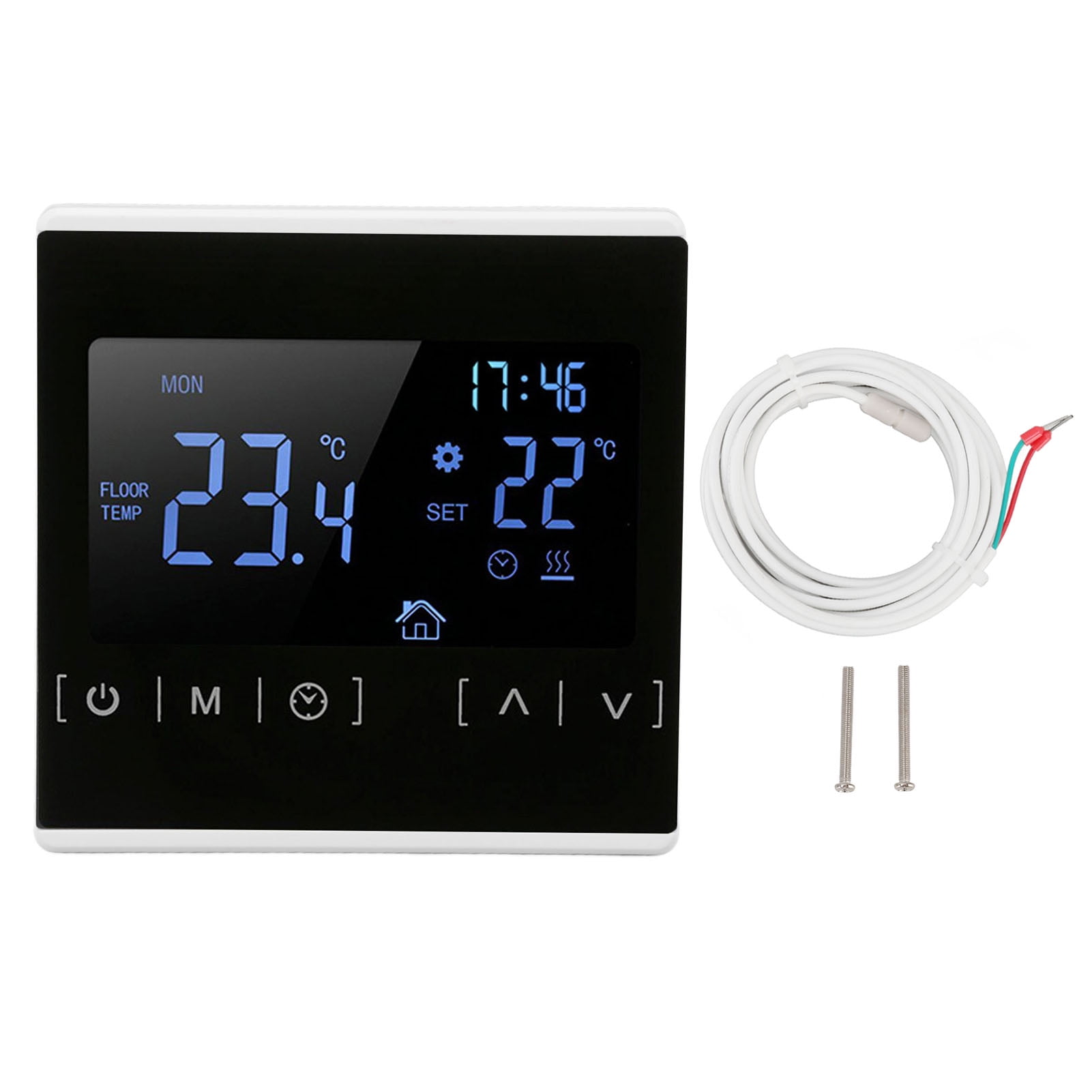 Smart Thermostat Backlit Touch Screen Dual Control Temperature ...